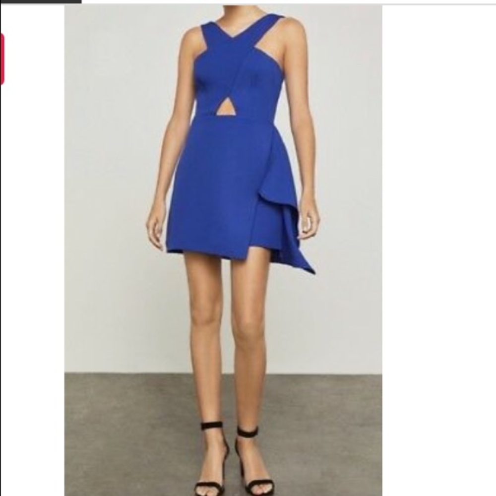Bcbg blue cutout mini dress size 4